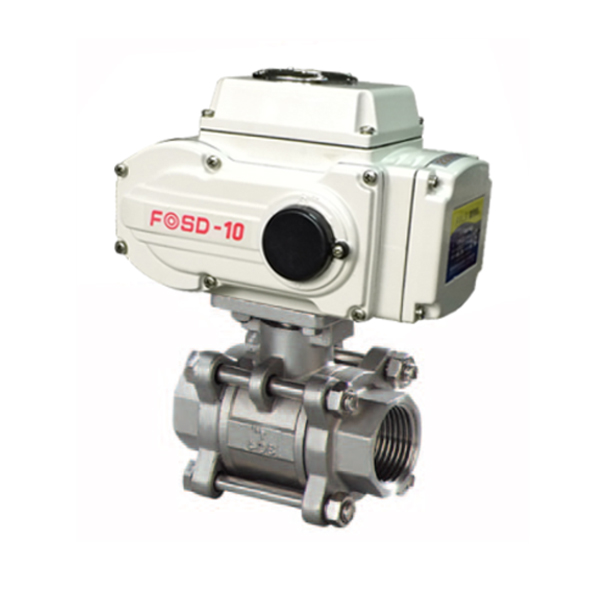 Electric three-piece ball valve