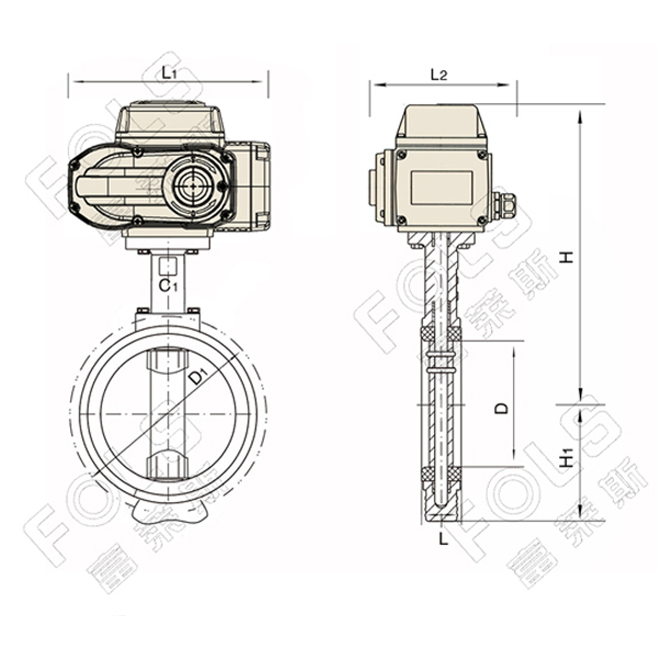 Electric soft sealing butterfly valve