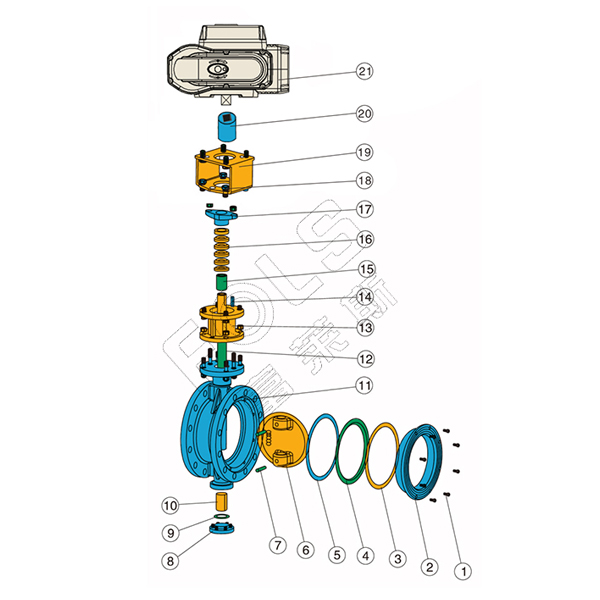 Electric flange butterfly valve