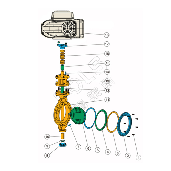 Electric Wafer Type Hard Seal Butterfly Valve