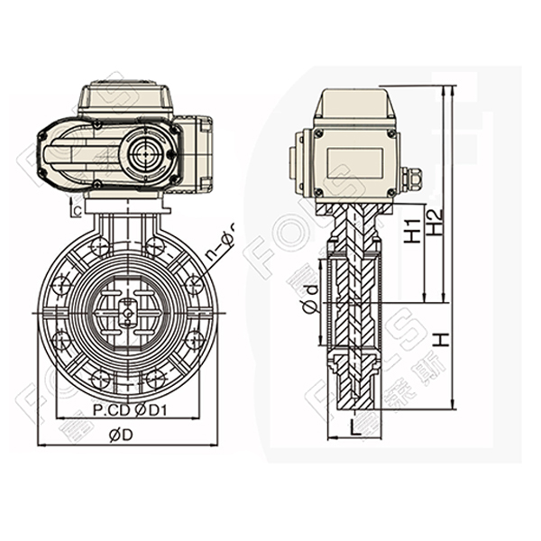 Electric regulating valve