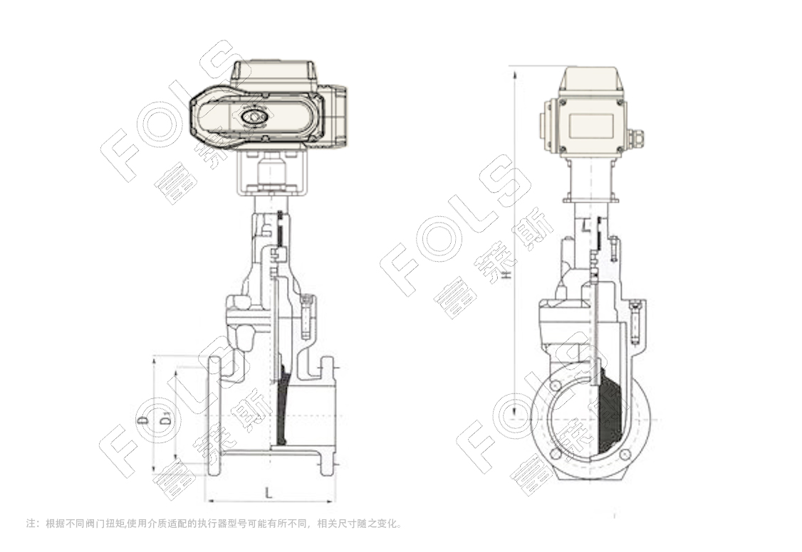 Electric Flange Soft Seal Gate Valve