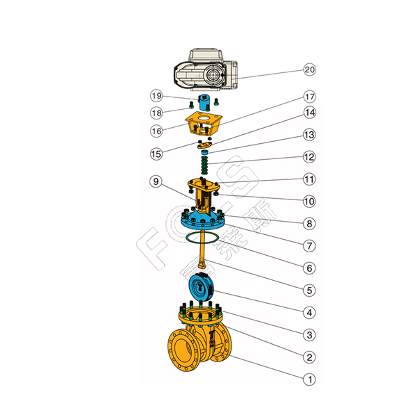 Electric flange hard seal gate valve