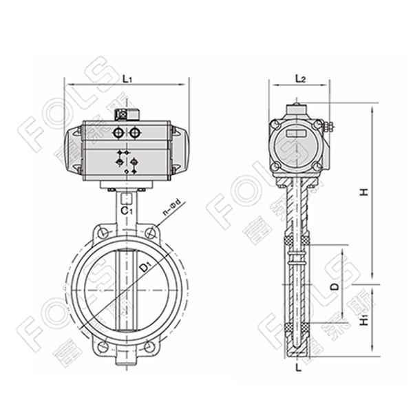 Pneumatic soft sealing butterfly valve