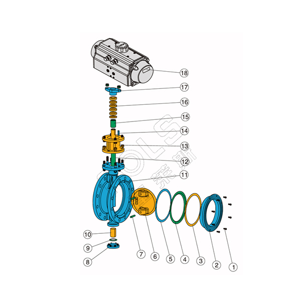 Pneumatic Flanged Hard Seal Butterfly Valve