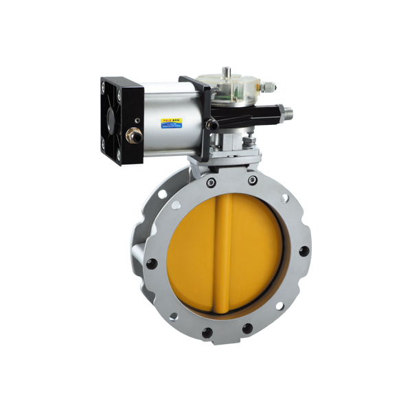 Pneumatic powder butterfly valve