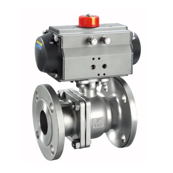 Pneumatic flanged ball valve