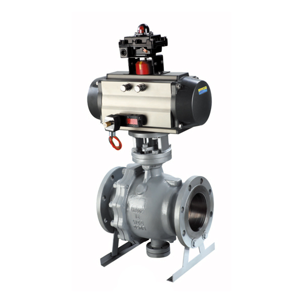 Pneumatic fixed ball valve