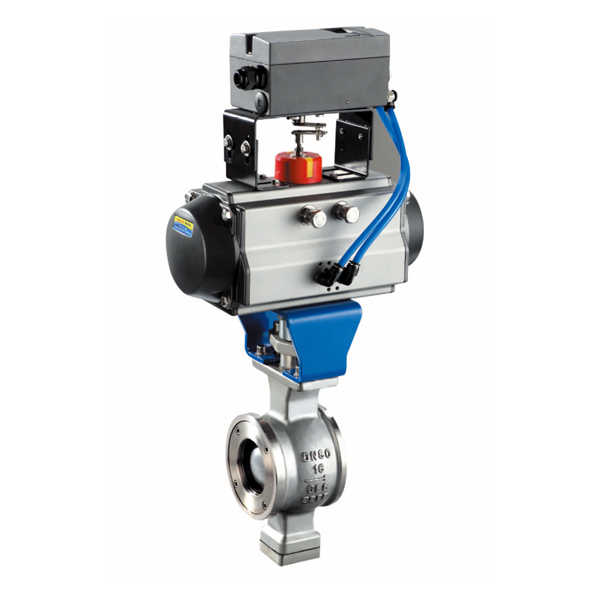 Pneumatic Wafer Type V Ball Valve