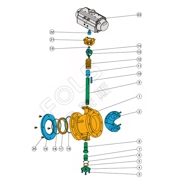 Pneumatic thin ball valve