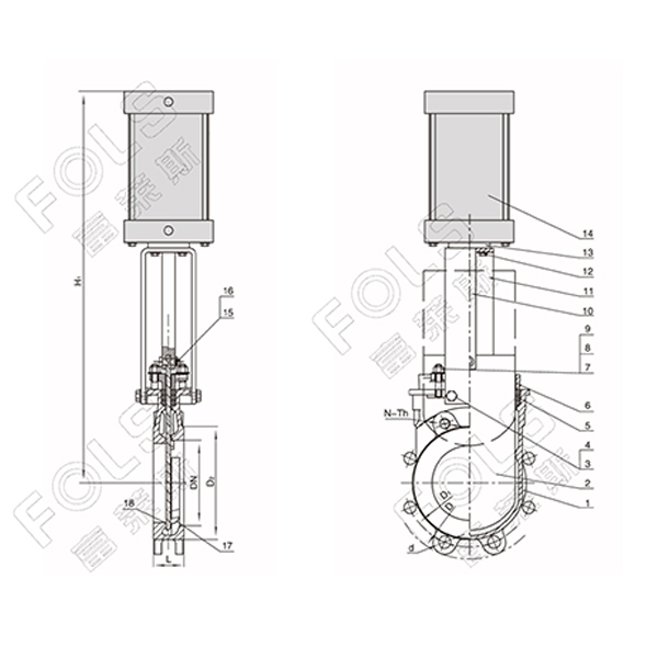 Pneumatic Knife Gate Valve