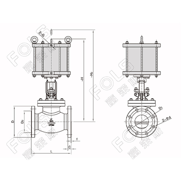 Pneumatic globe valve