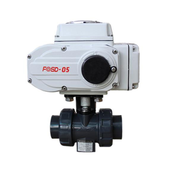 Electric plastic ball valve