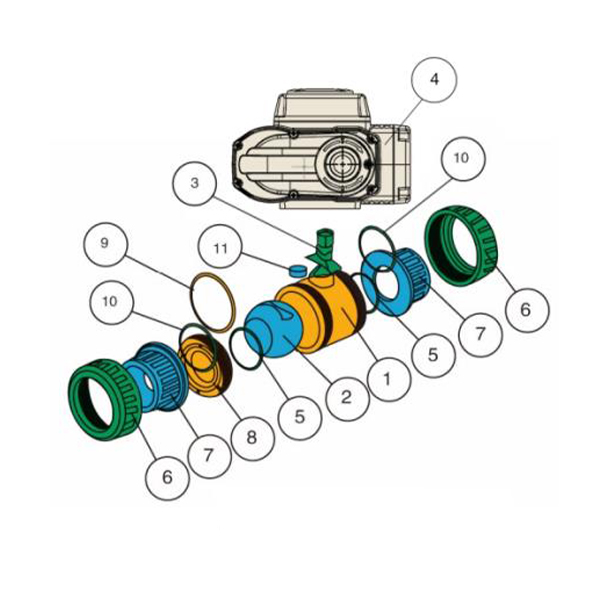 Electric plastic ball valve