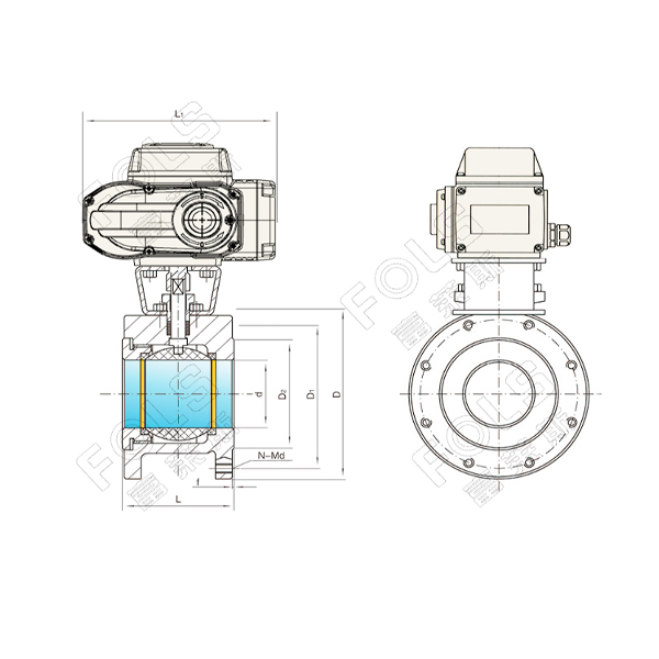 Electric thin ball valve