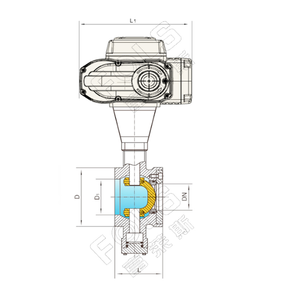 Electric Wafer Type V Ball Valve