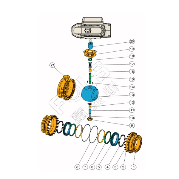 Electric fixed ball valve