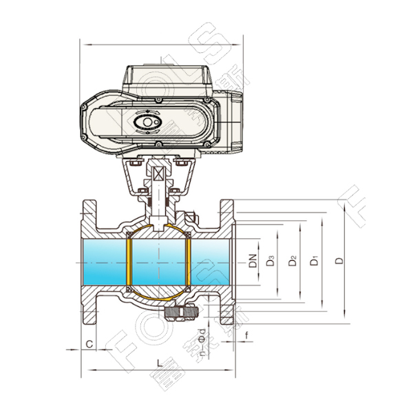 Electric Flanged Ball Valve